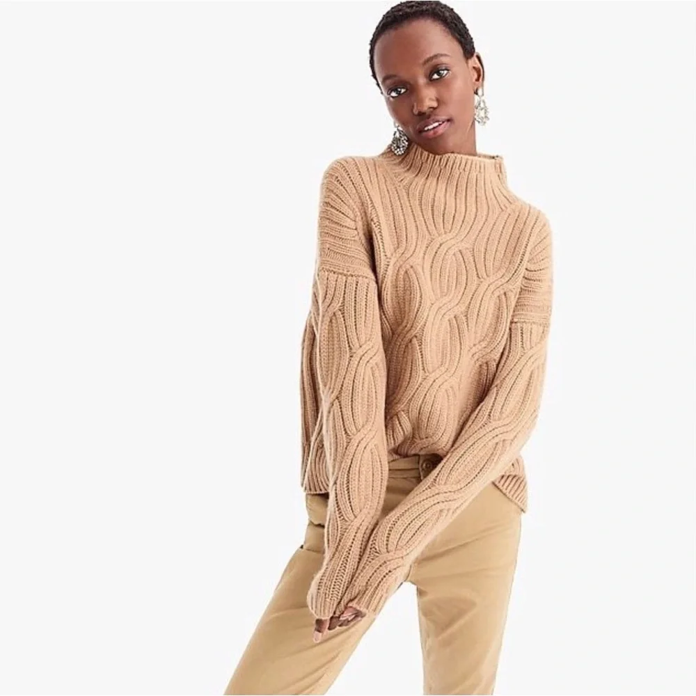 J. Crew Collection cashmere cable knit turtleneck - Picture 3 of 6